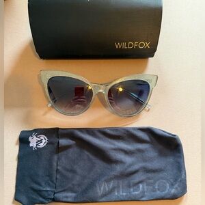 Wildfox Glittering Silver Cat-Eye Sunglasses
